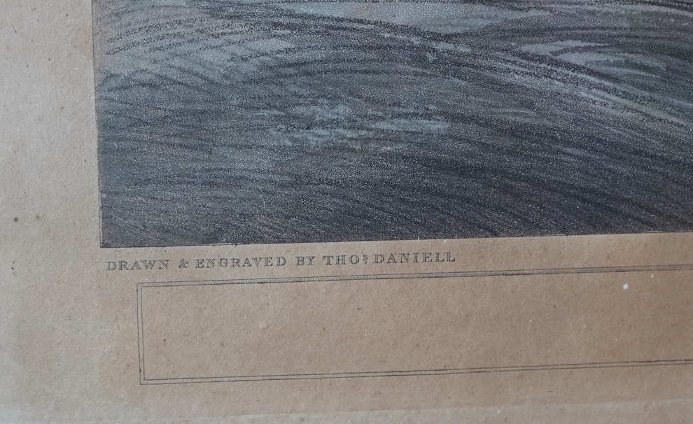 Thomas Daniell RA, 1749-1840, 'Dasahvamedh Ghat, at Benares on the Ganges’, (plate XVI); ‘Ramnugar, near Benares, on the river Ganges’, (plate XIV); ‘The sacred tree of the Hindoos, at Gyah, Bahar’, (plate XV), and ‘Ruin